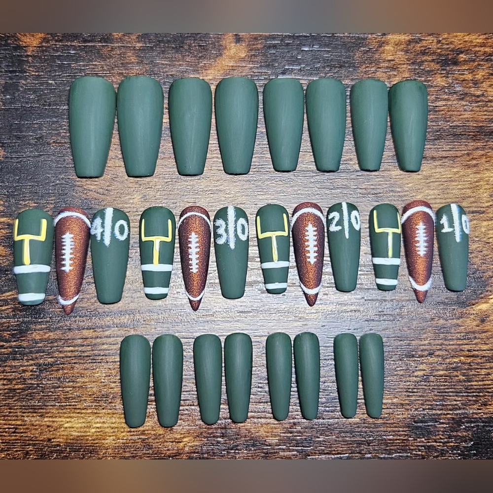 Custom Handcrafted Press On Set - Long Coffin and Stiletto - NWOT